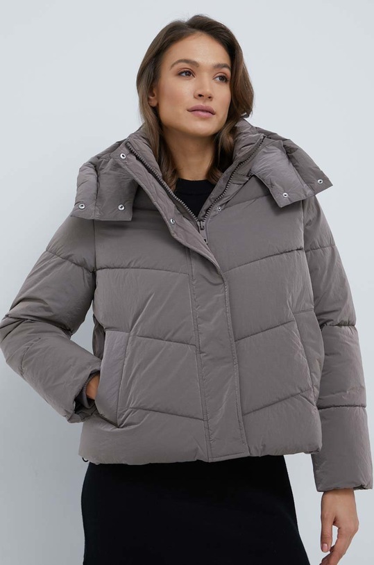 Bunda Calvin Klein s kapucí hnědá K20K204693.9BYY