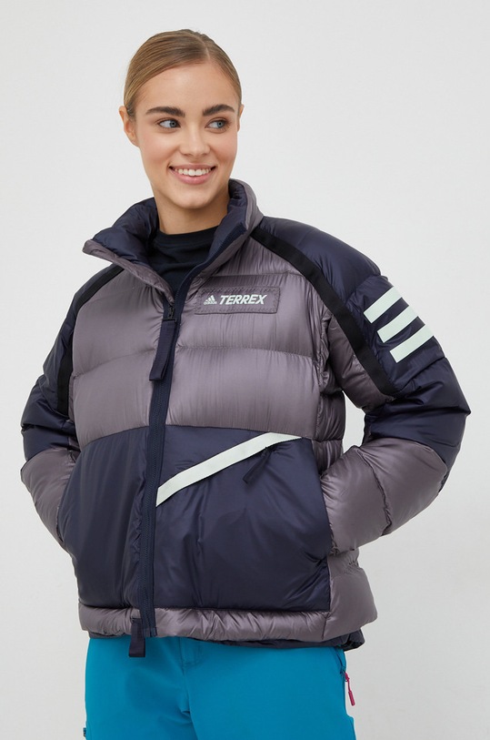 adidas TERREX kurtka sportowa puchowa Utilitas bez kaptura granatowy HH9301