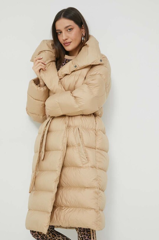 Пухова куртка adidas Originals бежевий HK5244