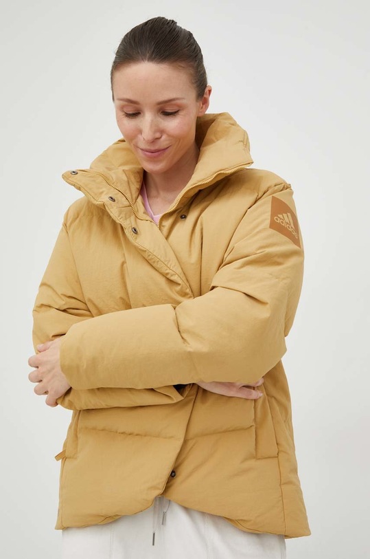 adidas Performance kurtka puchowa bez kaptura beżowy HN9933