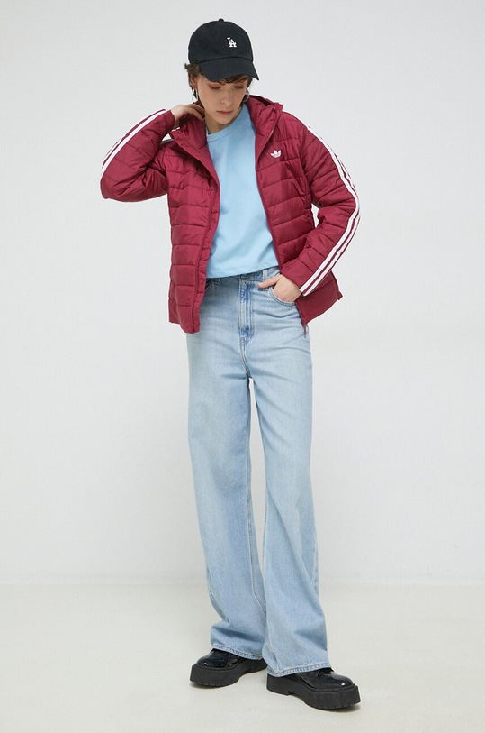 adidas Originals rövid kabát HS6769 burgundia AW22