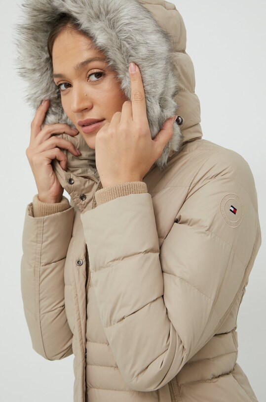Tommy Hilfiger kurtka puchowa pozostałe beżowy WW0WW37486.9BYY