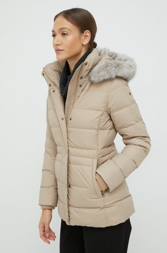 Tommy Hilfiger kurtka puchowa beżowy WW0WW37486.9BYY