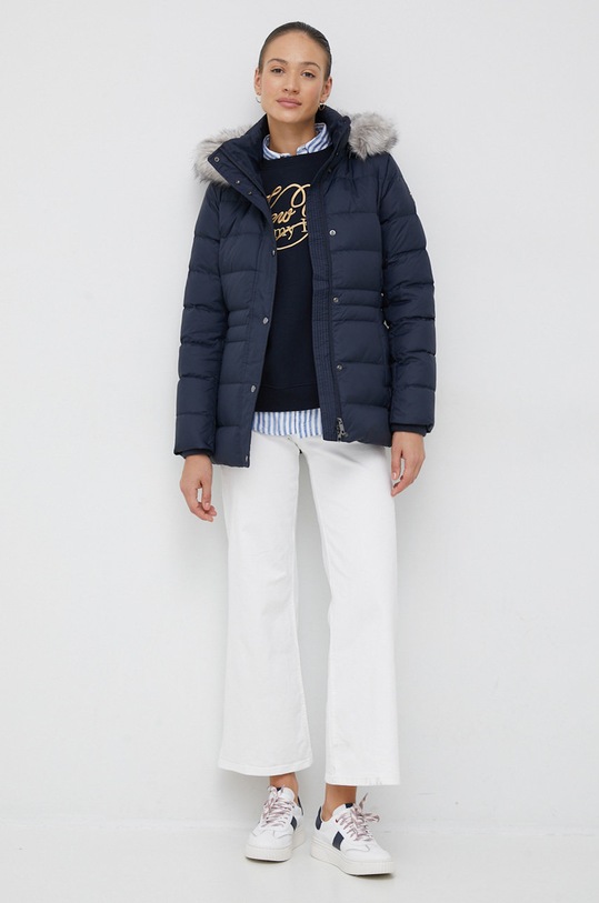 Tommy Hilfiger kurtka puchowa WW0WW37486.9BYY granatowy AW22