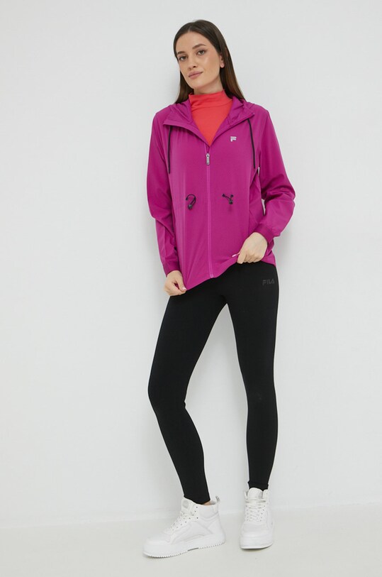 Куртка для бега Fila Racine FAW0199 фиолетовой AW22