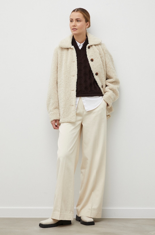 Samsoe Samsoe rövid kabát F22300143 bézs AW22