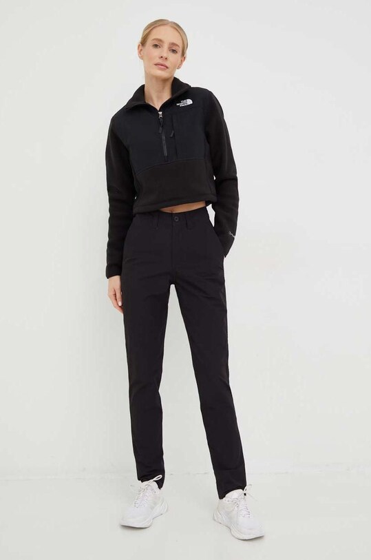 The North Face sweatshirt WOMENS DENALI CROP Fleece NF0A7WXYJK31 black AW22