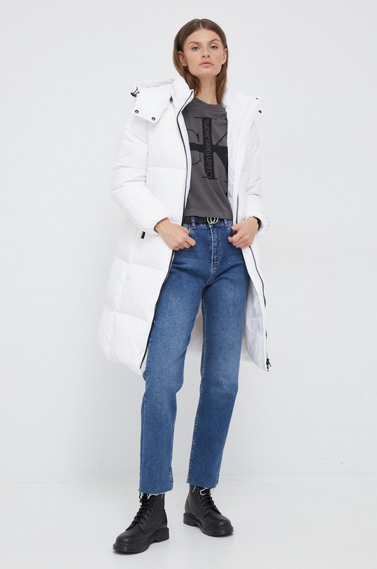 Calvin Klein Jeans geaca de puf J20J219820.9BYY alb AW22