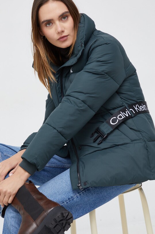 Bunda Calvin Klein Jeans zateplené zelená J20J219828.9BYY