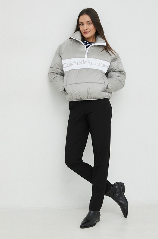 Calvin Klein Jeans kurtka bez kaptura szary J20J220470.9BYY