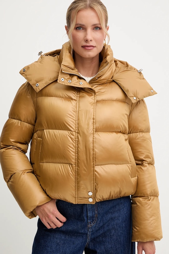 Pernata jakna Patrizia Pepe smeđa 2O0050.A9M0