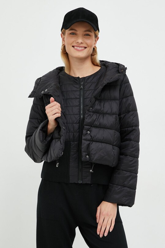 Μπουφάν Sisley άλλο μαύρο 20JBLN00Z.100