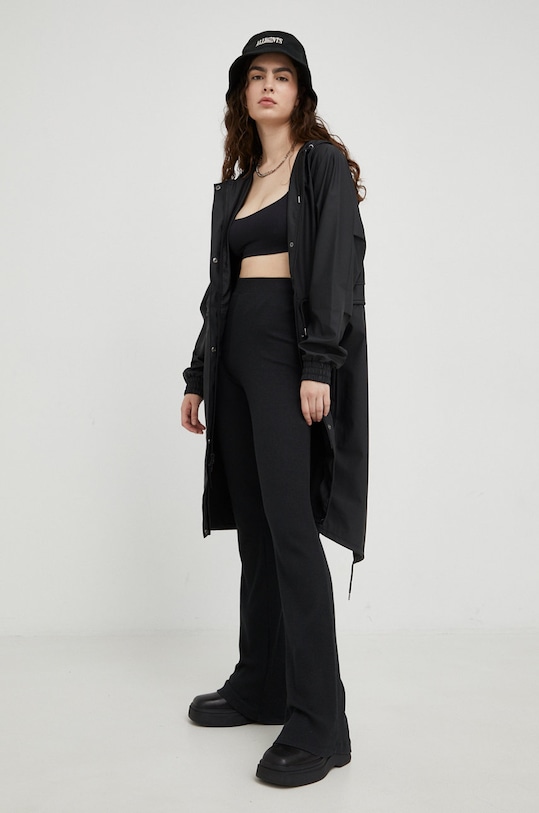 Rains rain jacket 18550 String Parka 18550.01 black AW23