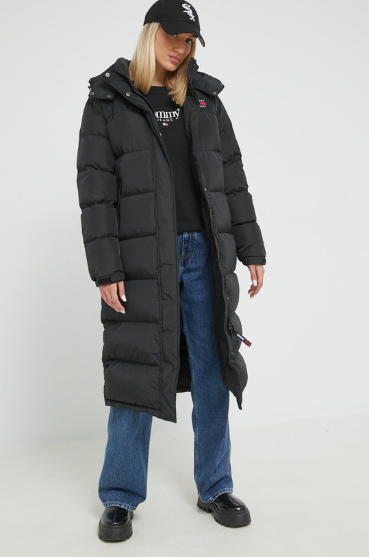 Пухова куртка Tommy Jeans з утепленням чорний DW0DW14287.9BYY