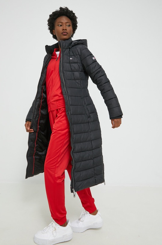 Bunda Tommy Jeans s podšívkou černá DW0DW14385.9BYY