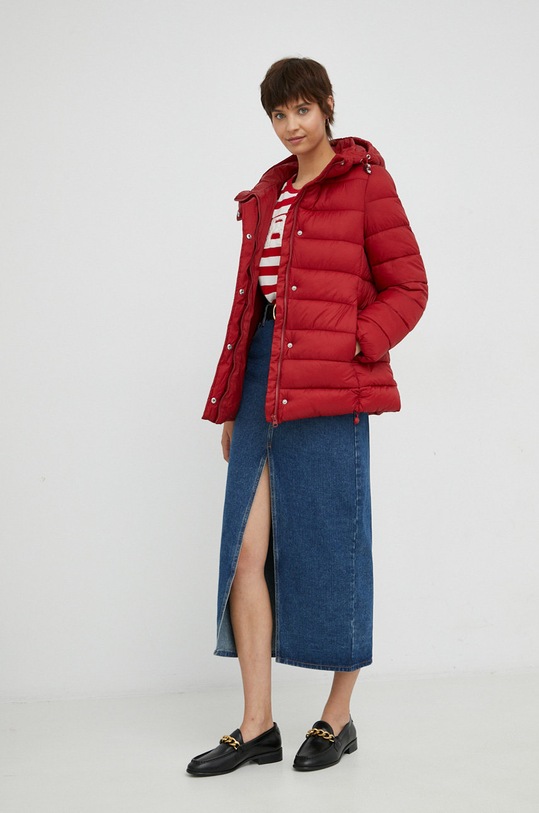 United Colors of Benetton kurtka 2NIWDN013.38P bordowy AW22