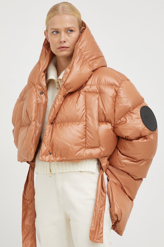 Péřová bunda MMC STUDIO Maffo MAFFO.BASIC hnědá AW22