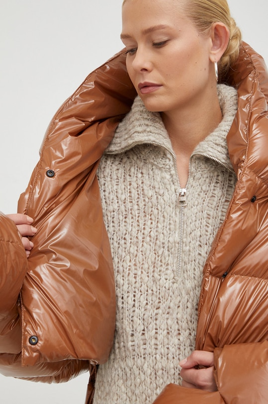 Μπουφάν με επένδυση από πούπουλα MMC STUDIO Maffo Gloss MAFFO.GLOSS καφέ