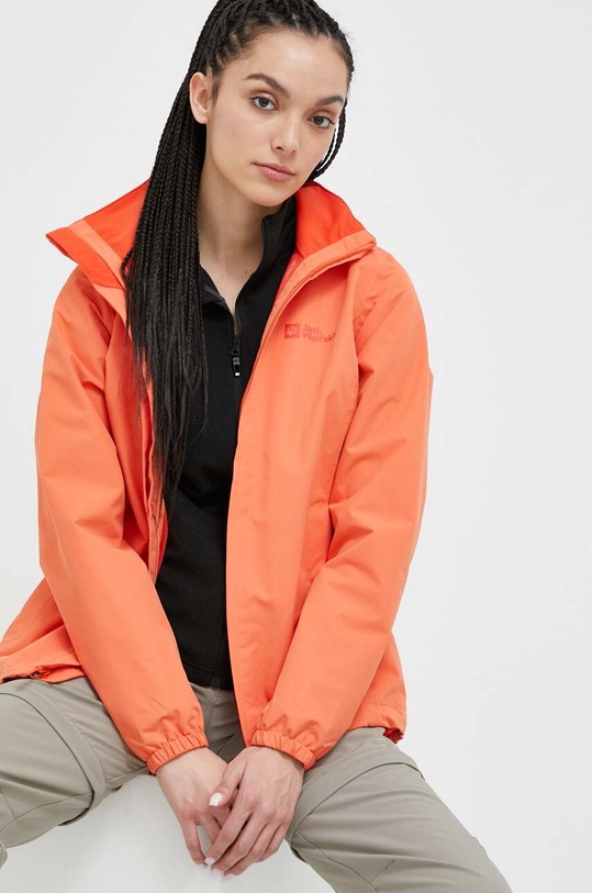 Jack Wolfskin kurtka outdoorowa Stormy Point 2L pozostałe pomarańczowy 1111202