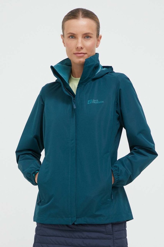 Jack Wolfskin kurtka outdoorowa Stormy Point 2L pozostałe zielony 1111202