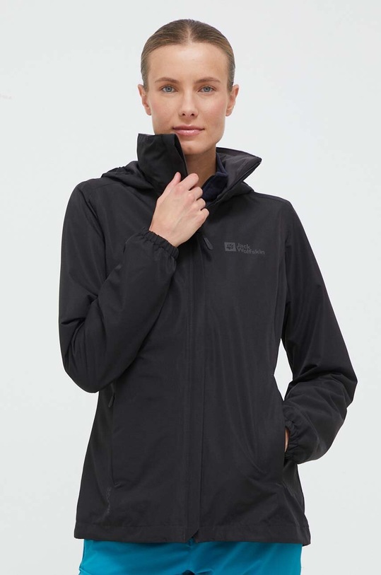 Jack Wolfskin kurtka outdoorowa Stormy Point pozostałe czarny 1111202