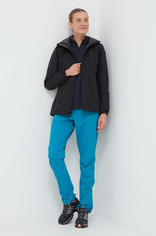 Μπουφάν Jack Wolfskin Stormy Point 1111202 μαύρο SS24