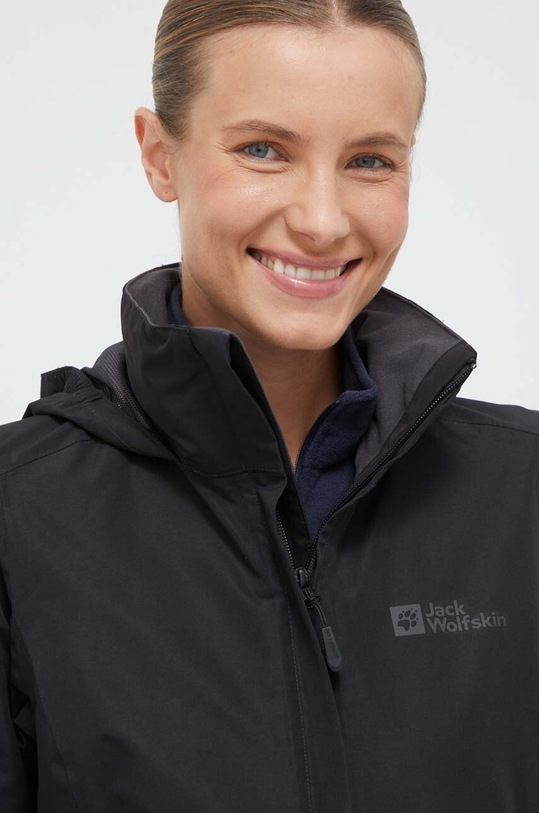 Jack Wolfskin kurtka outdoorowa Stormy Point czarny 1111202