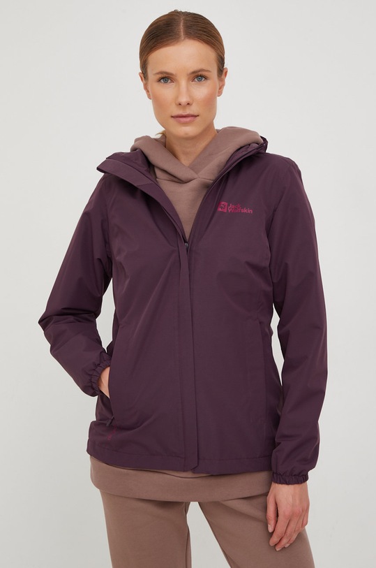 Jack Wolfskin kurtka outdoorowa Stormy Point 2L pozostałe fioletowy 1111202