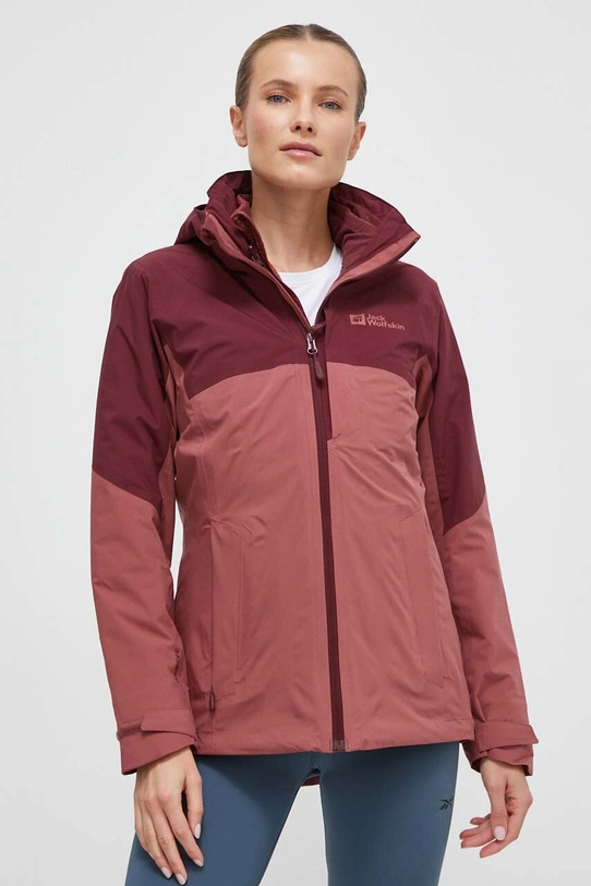 Куртка outdoor Jack Wolfskin Feldberg 3in1 з утепленням рожевий 1115661