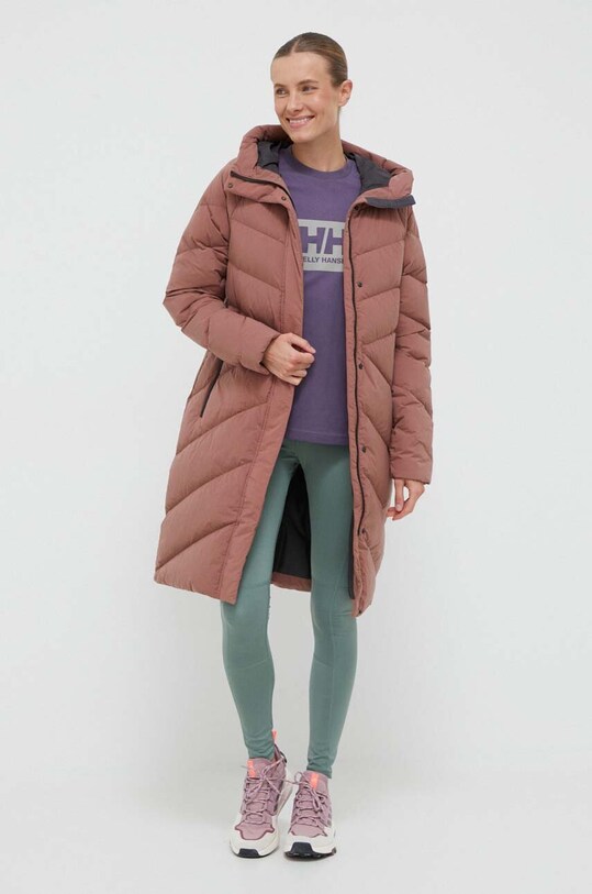 Jack Wolfskin kurtka puchowa Marienplatz 1206971 brązowy AW24