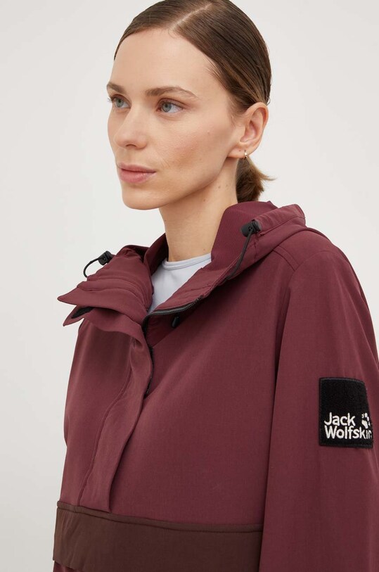 Μπουφάν Jack Wolfskin μπορντό 1307431