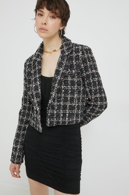 Abercrombie & Fitch marynarka z domieszką wełny z podszewką czarny KI144.2231.908