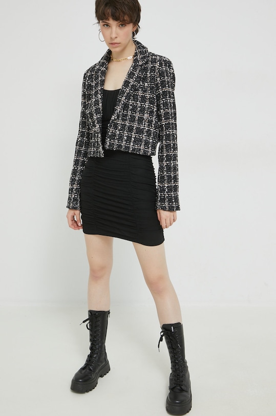 Abercrombie & Fitch marynarka z domieszką wełny KI144.2231.908 czarny AW22