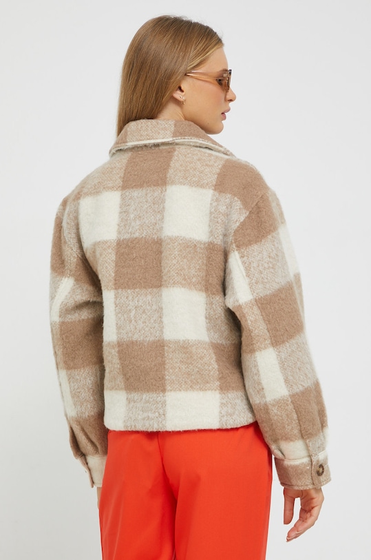 Oblečenie Bunda s prímesou vlny Abercrombie & Fitch KI144.2232.176 béžová