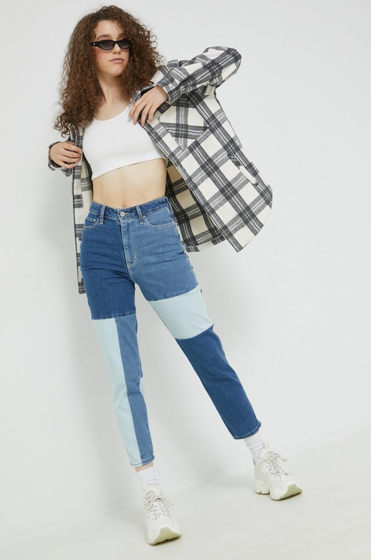 Odzież Hollister Co. koszula z domieszką wełny KI344.2237.108 beżowy