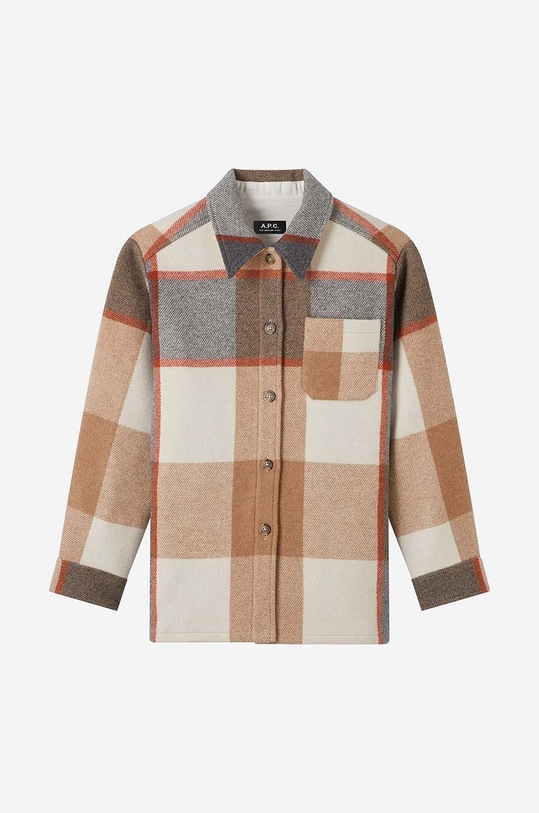A.P.C. geacă de lână Blouson Darlene bej WOANS.F02773