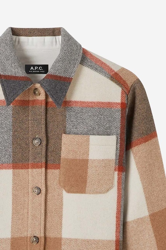 A.P.C. geacă de lână Blouson Darlene WOANS.F02773 bej