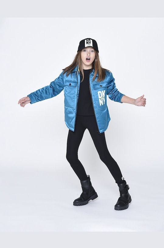 Dkny geaca copii D36665.126.150 turcoaz AW22