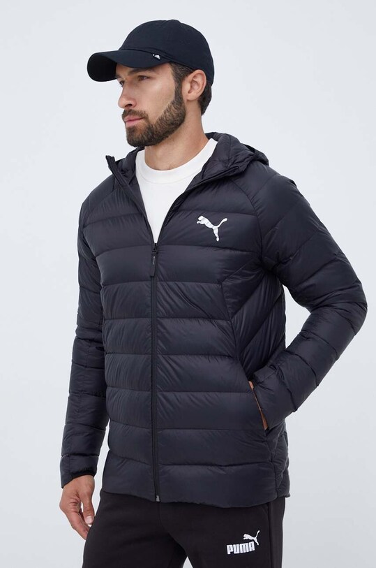 Пухова куртка Puma з капюшоном чорний 849355