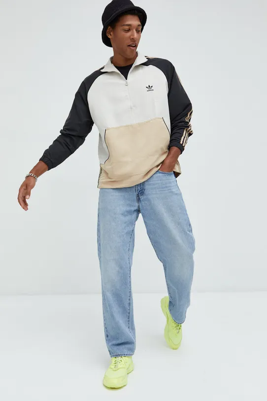 adidas Originals kurtka bez kaptura beżowy HI2998