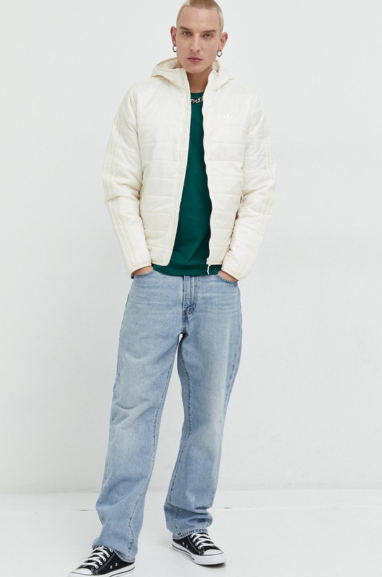 adidas Originals kurtka HL9213 beżowy AW22