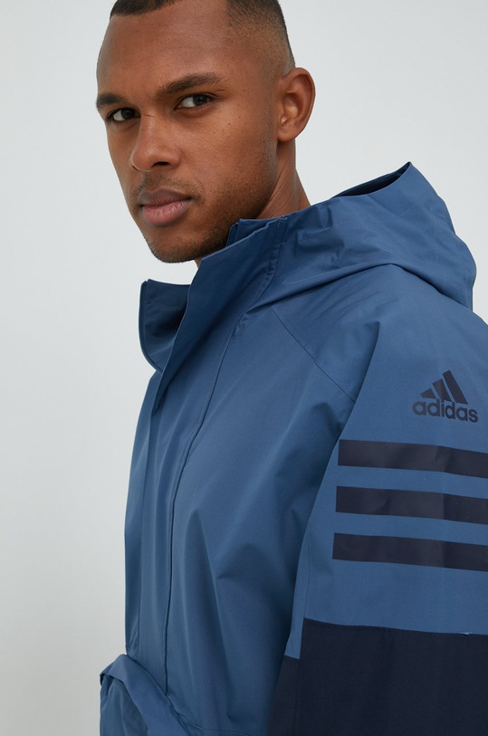 adidas TERREX geacă de ploaie Utilitas cu captuseala bleumarin HG8579