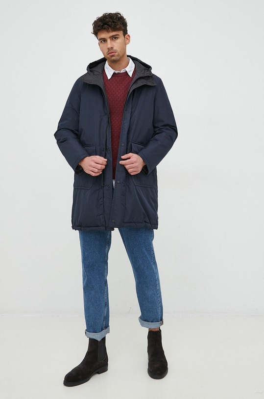 Oboustranná bunda Sisley 256ASN015.901 námořnická modř AW22