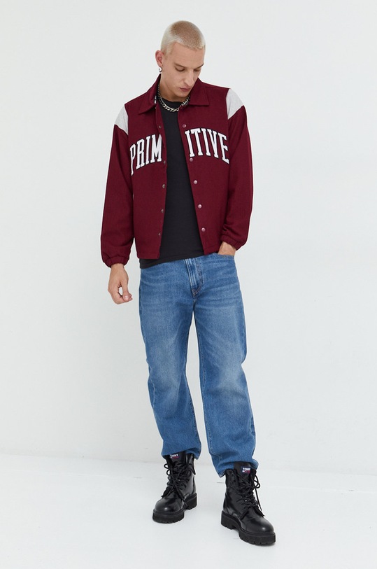 Vunena jakna Primitive pa322143.bur bordo AW22