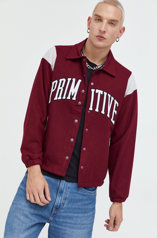 Vunena jakna Primitive bordo pa322143.bur