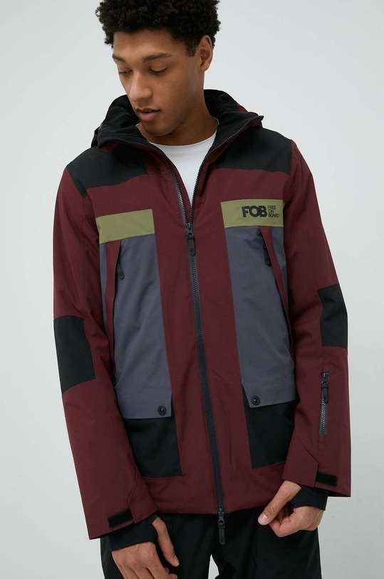 4F kurtka snowboardowa bordowy H4Z22.KUMS003