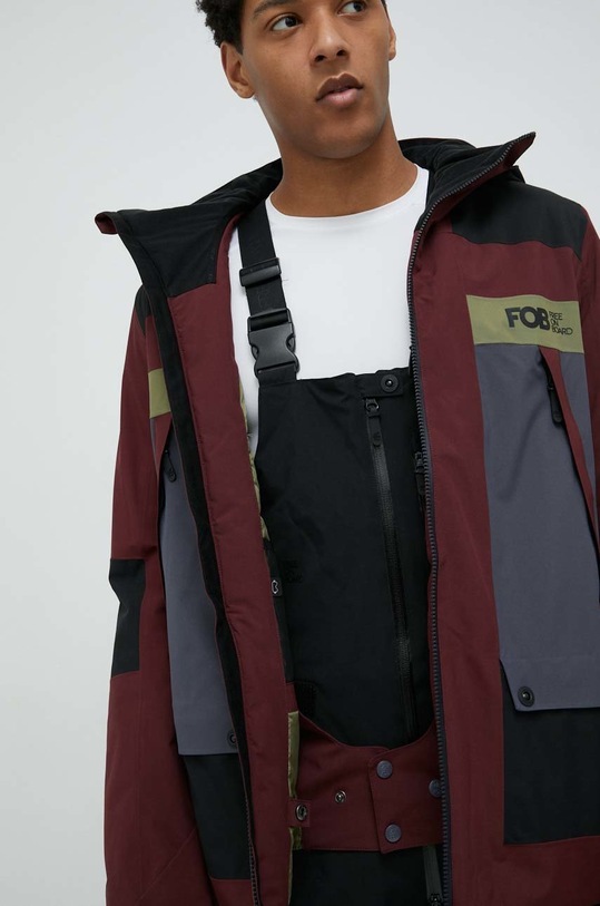 4F kurtka snowboardowa bordowy H4Z22.KUMS003