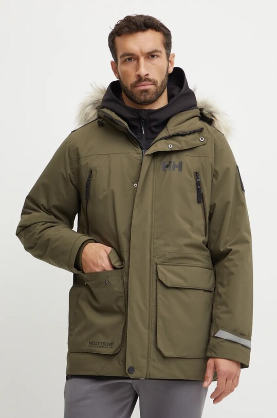 Helly Hansen geaca cu captuseala verde 53630