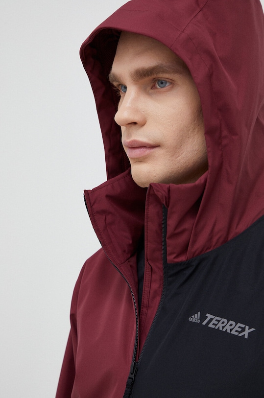 adidas TERREX kurtka przeciwdeszczowa Multi bordowy HI1625