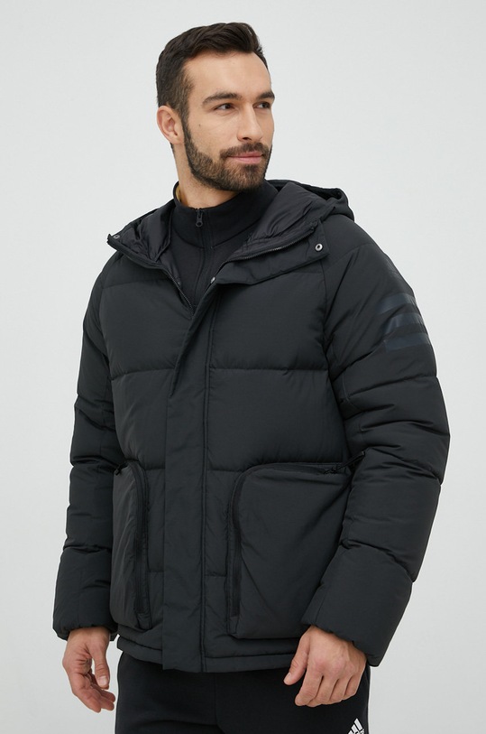 adidas Performance geaca de puf cu captuseala negru HG8581